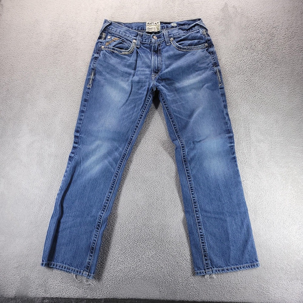Ariat M5 Jeans Mens 35x32 Blue Straight Ridgeline Gambler Construction Work